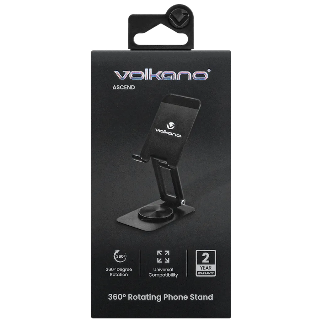 Volkano Ascend Series 360deg Rotating Phone Stand - Black