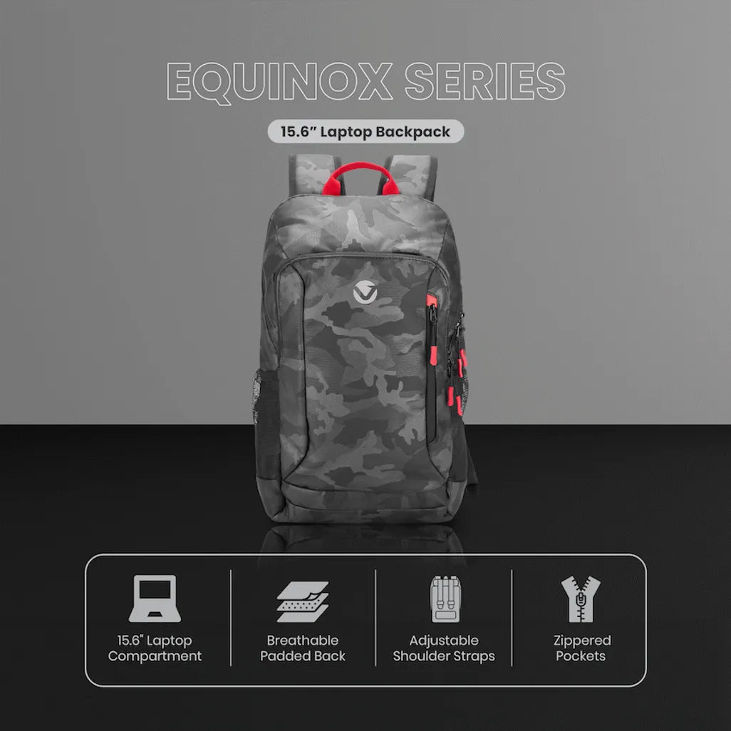 Volkano Equinox 15.6 inch Laptop Backpack - Black