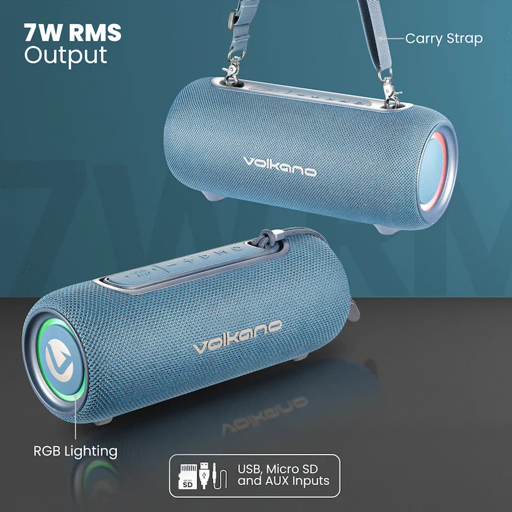 Volkano Mini Mamba 2.0 Series Bluetooth Speaker - Blue