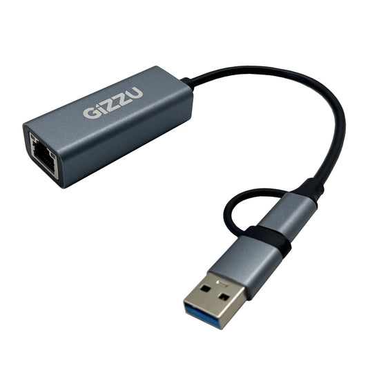 Gizzu High Speed Type-C/A to Gigabit Adapter Poly