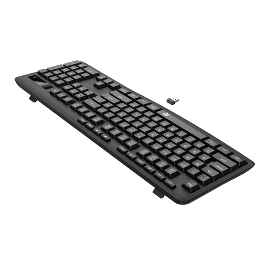 Redragon BK-7367 Full-size Ergonomic Wireless Membrane Office Keyboard – Black