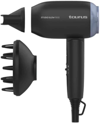 Taurus Hair Dryer Dc Motor Plastic Black 2 Speed 1400W -Studio Glow 1400