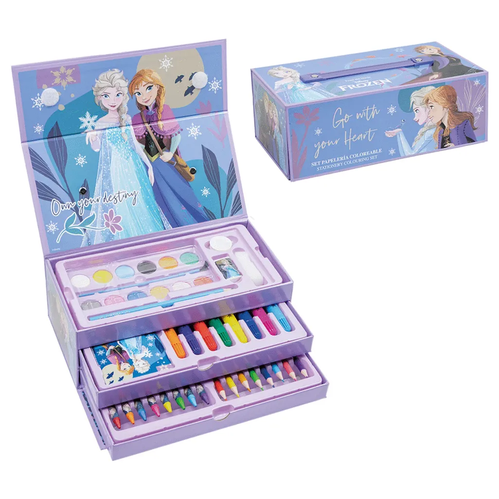 43 PC COLOURING STATIONERY SET - FROZEN