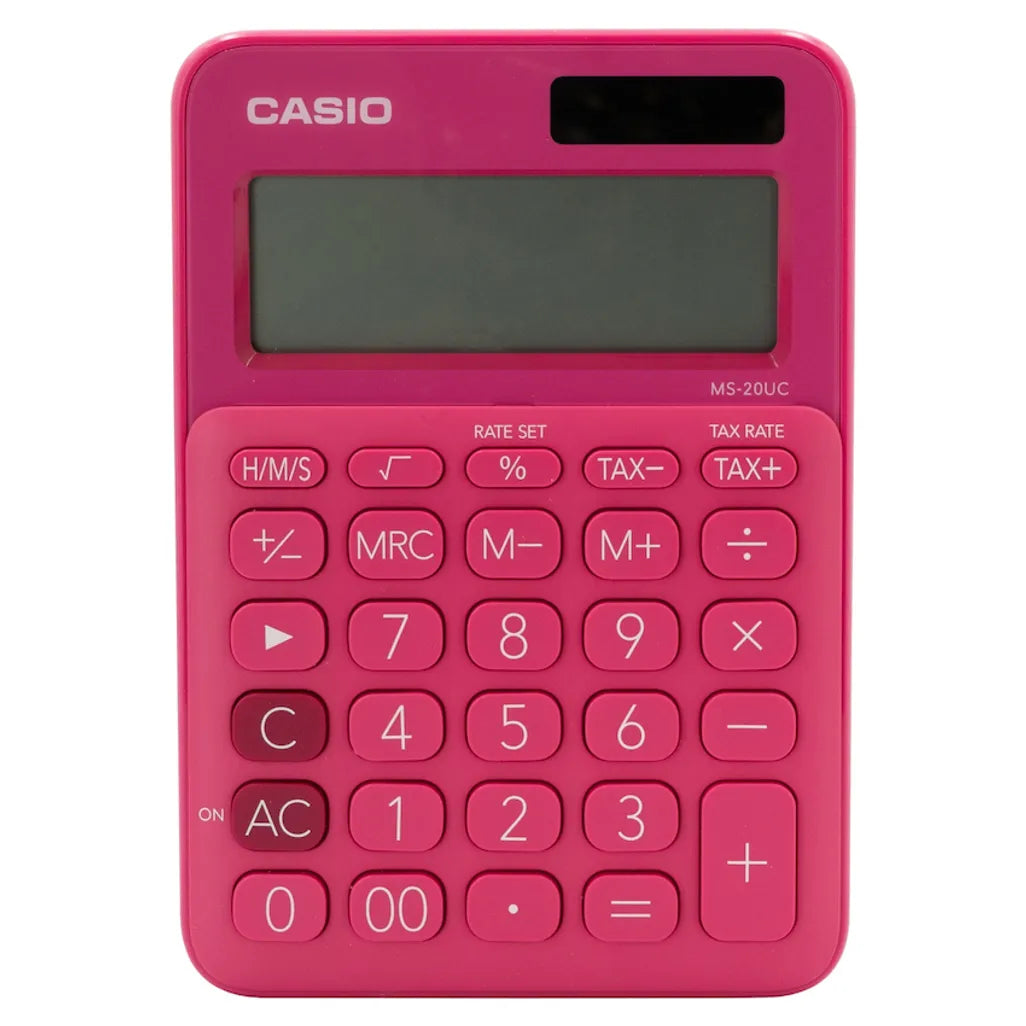 Casio MS-20UC - Desktop calculator 12 Digit - Red