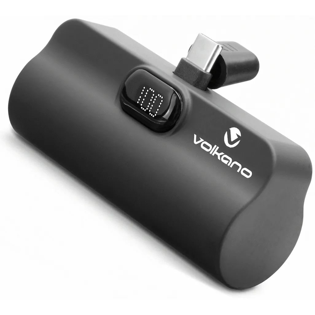 Volkano Relief Pro Power Bank - 5000mAh Type-C Direct Plug-In