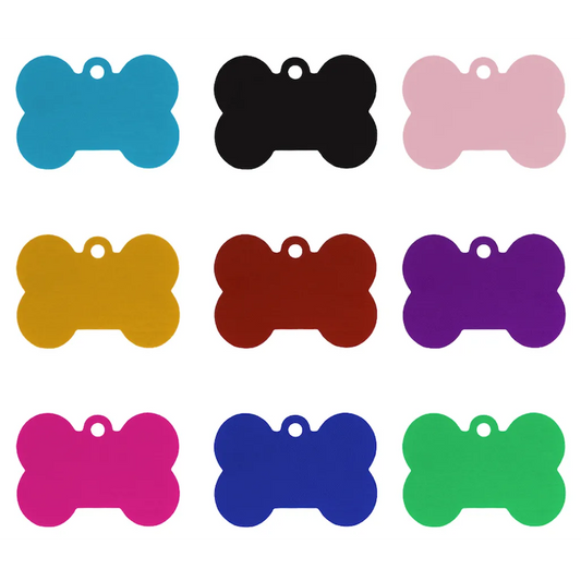 Creality - Anodized Aluminium Bone-Shaped Dog Tags - 18 Piece Pack