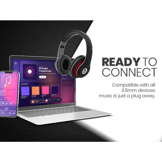 Volkano Falcon Headphones with Microphone - Black