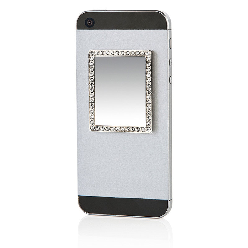 Phone Mirror Crystal Restickable for All Phones & Cases -  Silver