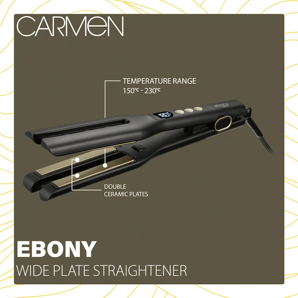 Carmen Ebony Wide Plate Straightener