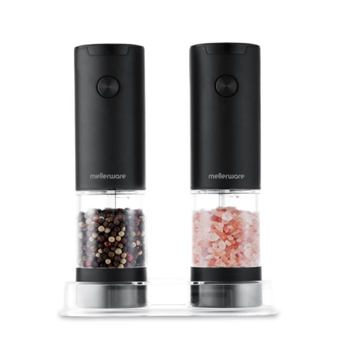 Mellerware Salt And Pepper Grinder Plastic Battery Operated