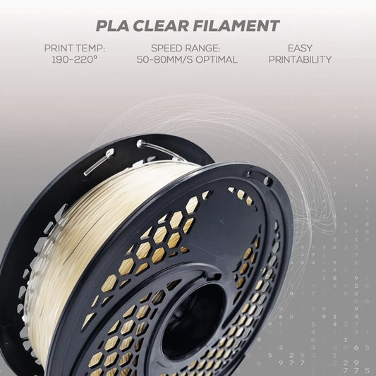 PLA Filament - Clear - 1kg, 1.75mm