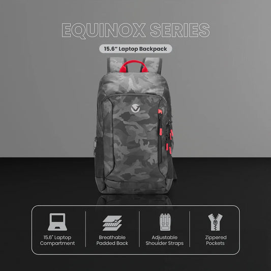 Volkano Equinox 15.6 inch Laptop Backpack - Black