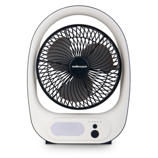 Mellerware Fan Usb Rechargeable Desktop Plastic White 18Cm Li-Ion 7W