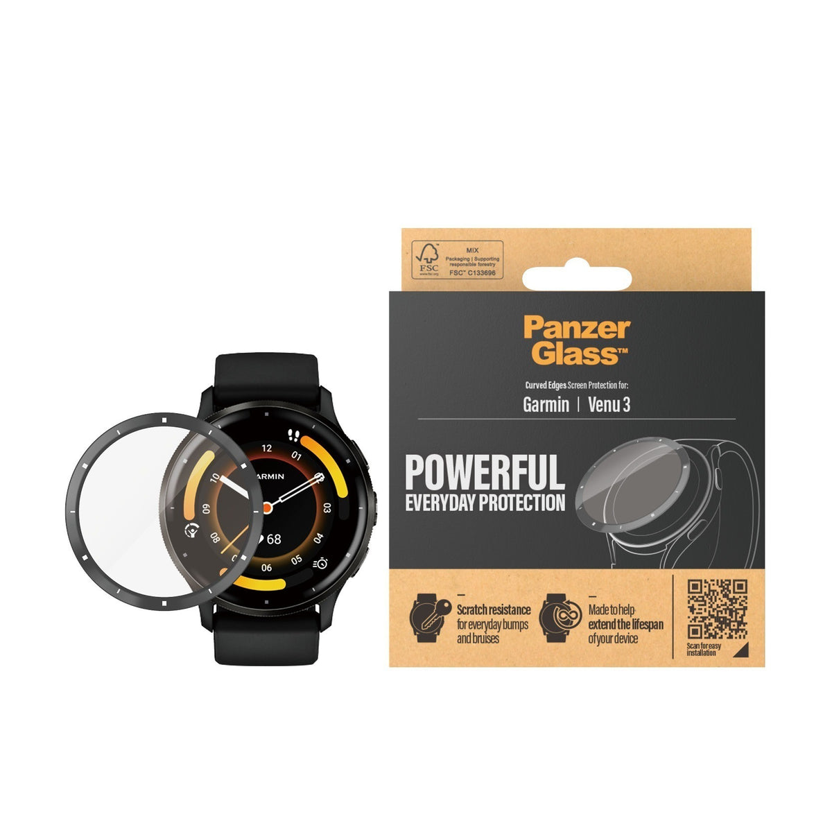 Panzer Glass Smart Watch – Garmin Venu 3 Black AB