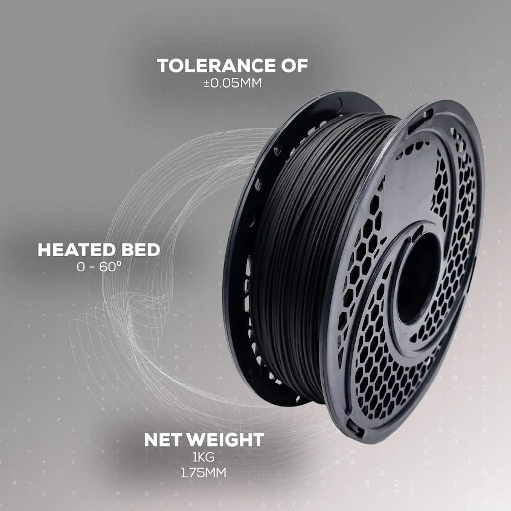 PLA Filament - Black - 1kg - 1.75mm