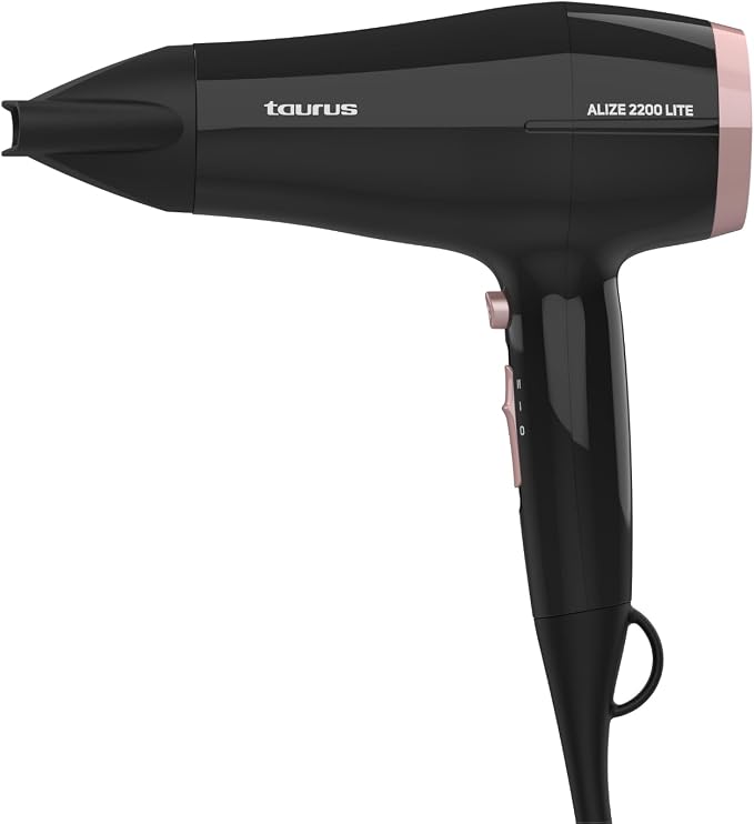 Taurus Hair Dryer Dc Motor Plastic Black 2 Speed 2200W "Alize 2200 Lite