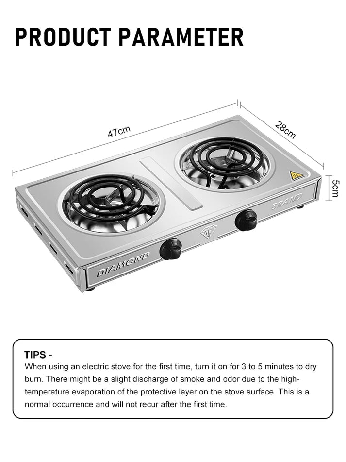 Diamond - Stainless Steel Spiral Stove