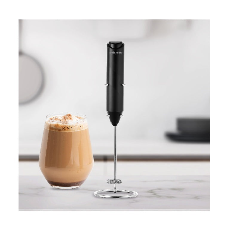Mellerware Milk Frother Battery Operated Plastic - Black