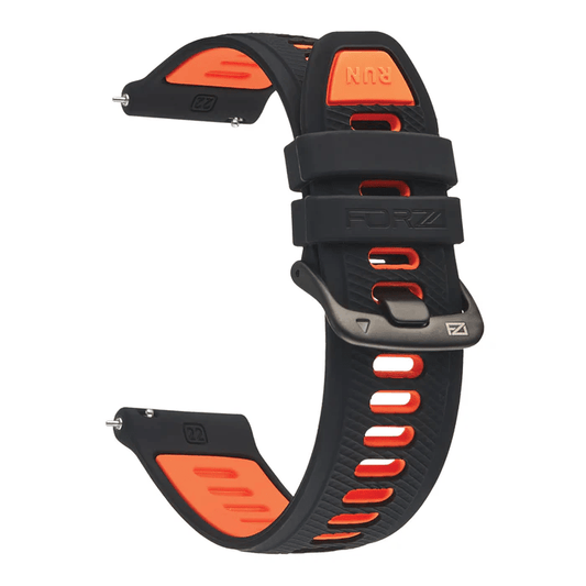 Forza Elite 22mm Quick Release Two Tone – Black/Orange Silicone