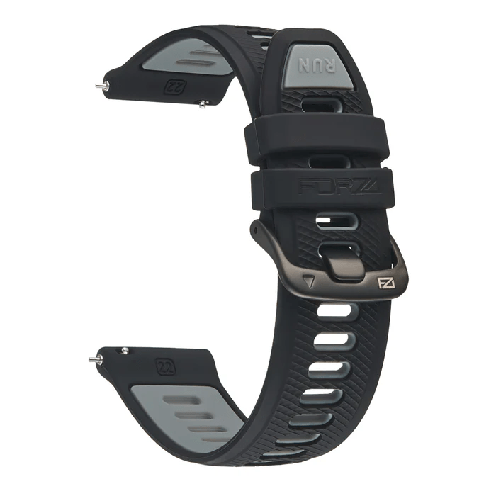 Forza Elite 22mm Quick Release Two Tone – Black/Grey Silicone