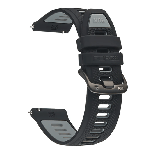 Forza Elite 22mm Quick Release Two Tone – Black/Grey Silicone