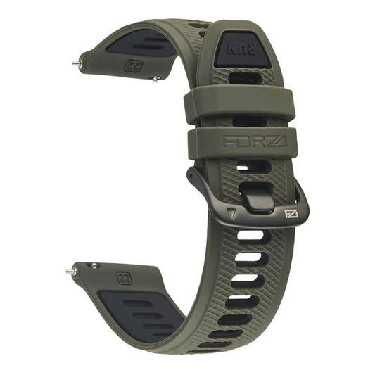 Forza Elite 22mm Quick Release Two Tone – Army/Black Silicone