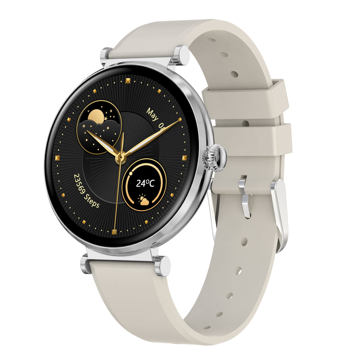 ASTRUM MT510 Smart Watch 1.32″ AMOLED IPX68 with BT Calls Sports HR BP BO – Silver