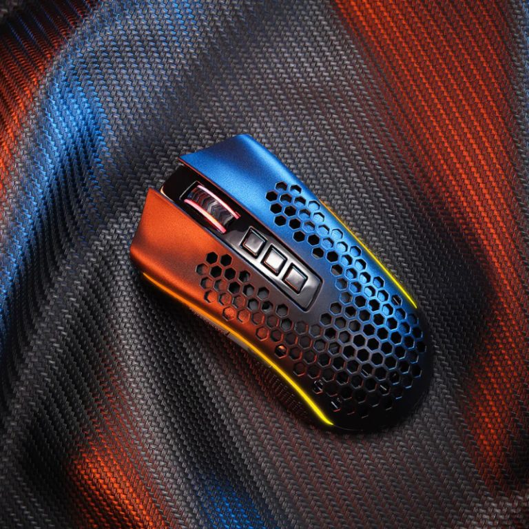 REDRAGON STORM 12400DPI 7 Buttons|Ergonomic Design|P3327 Optical Sensor|Lightweight Body|RGB Backlit gaming Mouse – Black