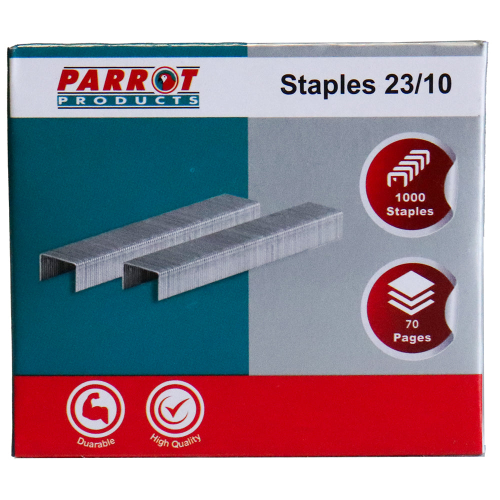 Parrot Staples (Staple Size: 23/10 – Box of 1000 – 50 Pages)