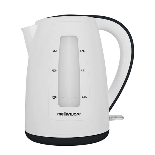 Mellerware Kettle 360 Degree Cordless Plastic Black & White 2.0L 2200W