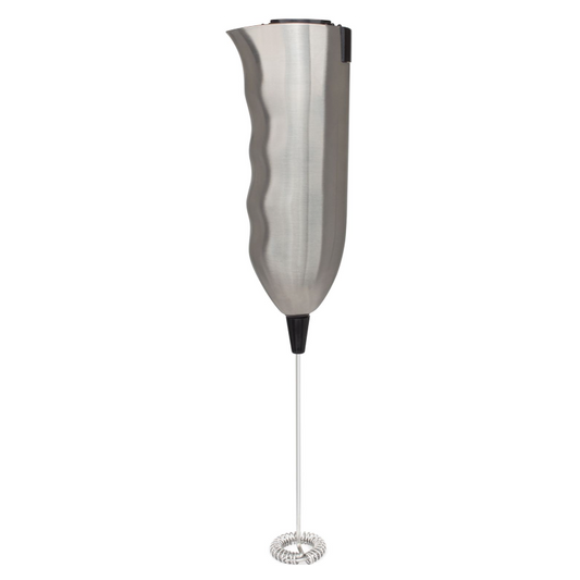 Mellerware Battery Operated Stainless Steel Brushed Milk Frother