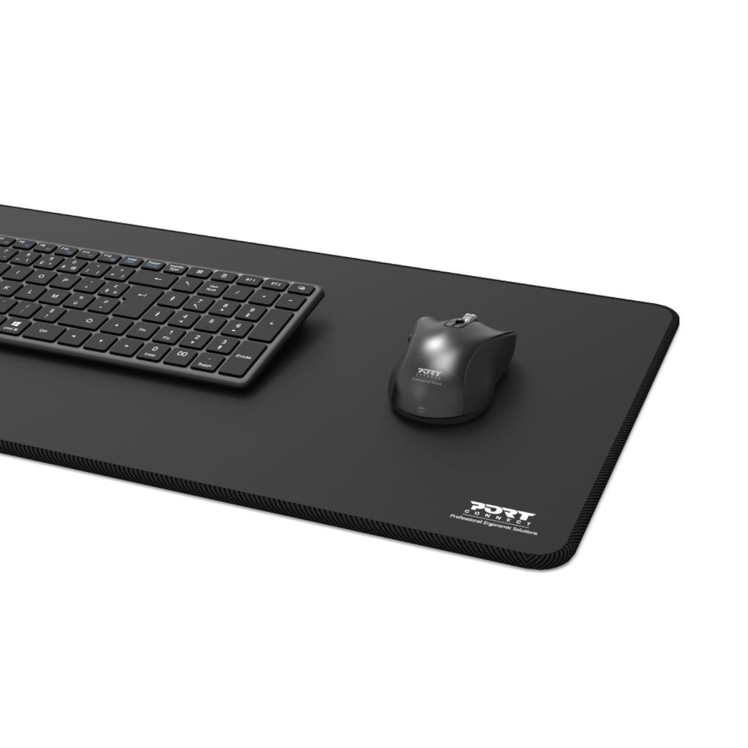 Port Connect Professional Desk Pad – Black (300 x 700mm) - Image 2