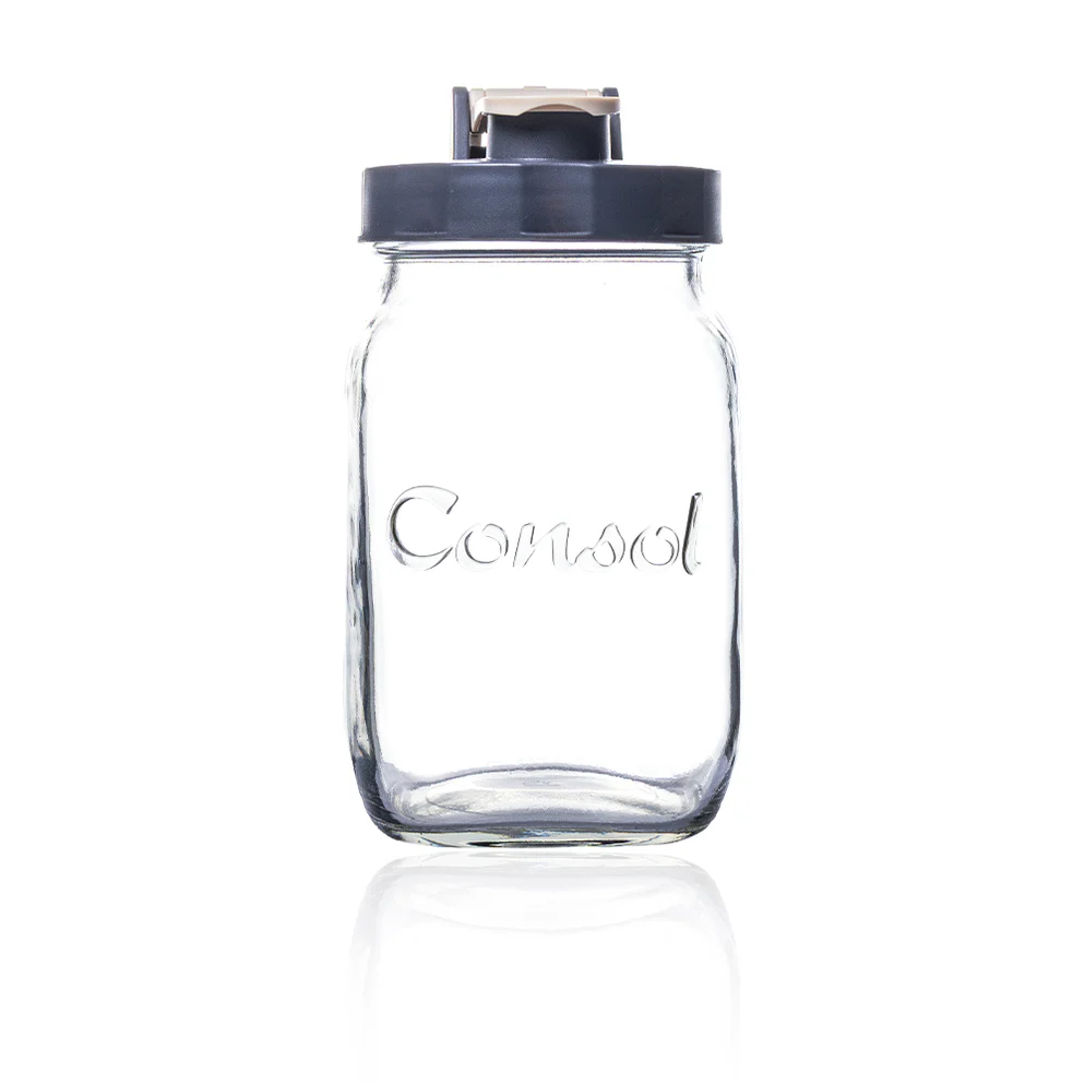 Consol Glass preserve Jar with Flip Top Lid 1L- (Set of 3)