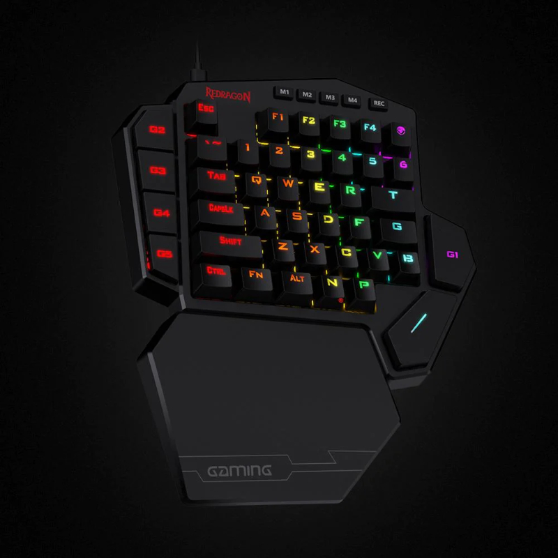 REDRAGON Diti Elite Pro One-Handed RGB Wireless Mechanical Gaming Keyboard – Black - Image 2
