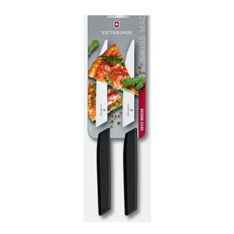 Victorinox Swiss Modern Black Pizza Steak Knife 2 Piece Set - Image 2
