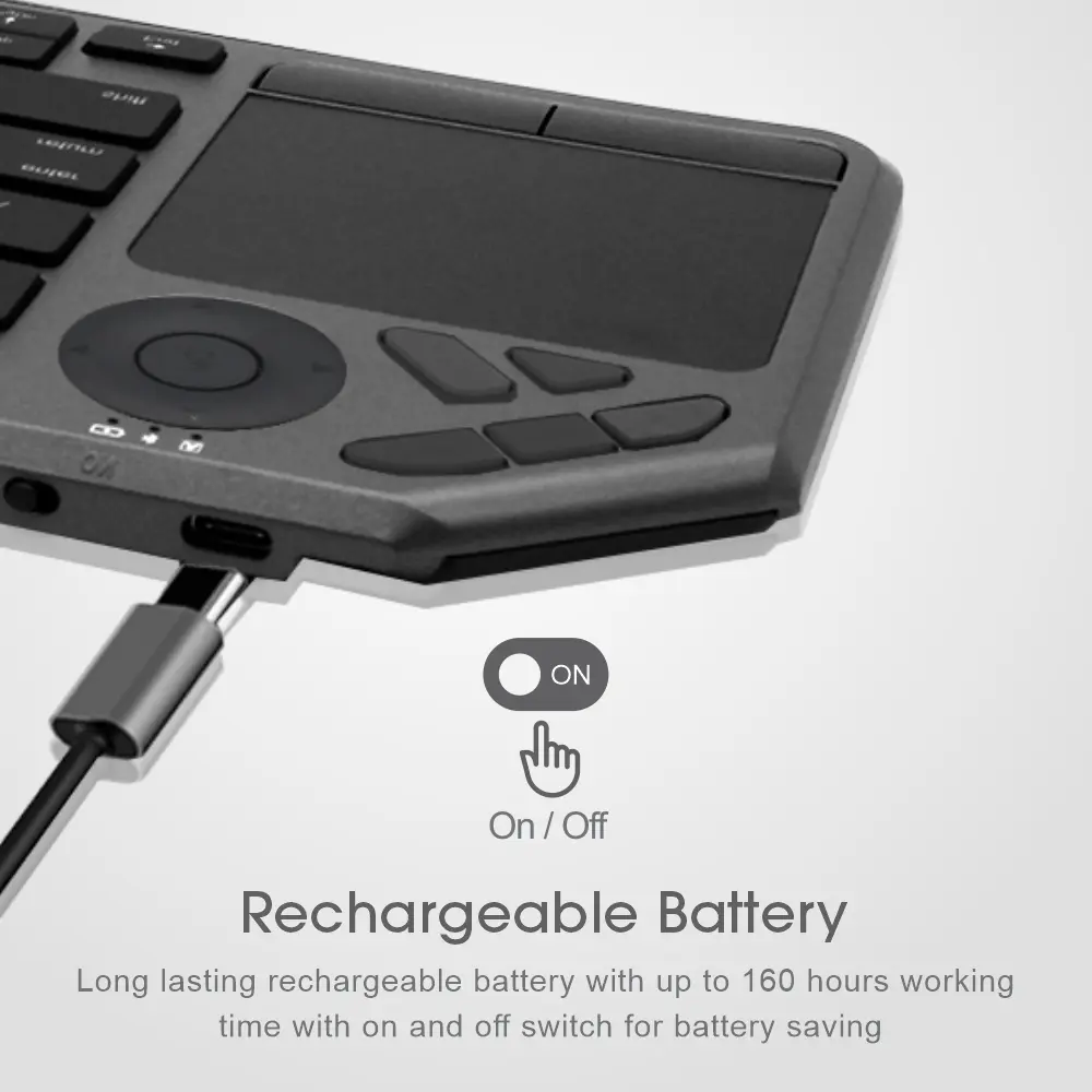 Astrum Multi Mode Wireless Keyboard + Touchpad – KT210 - Image 3