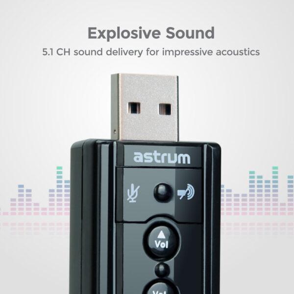 Astrum SC080 7.1CH External Stereo USB Sound Card - Image 2