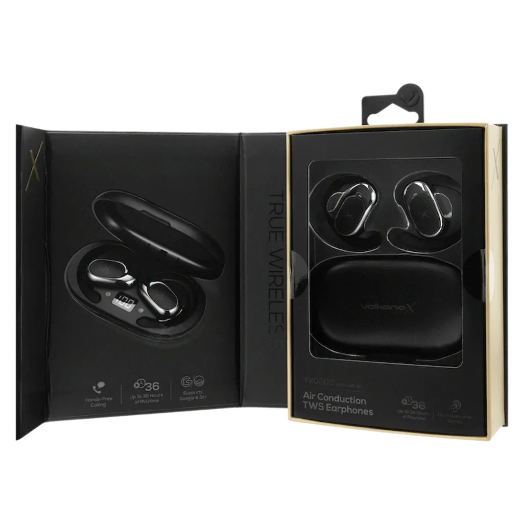 Volkano X VXO200 Open Wearable Stereo Earphones - Black - Image 4