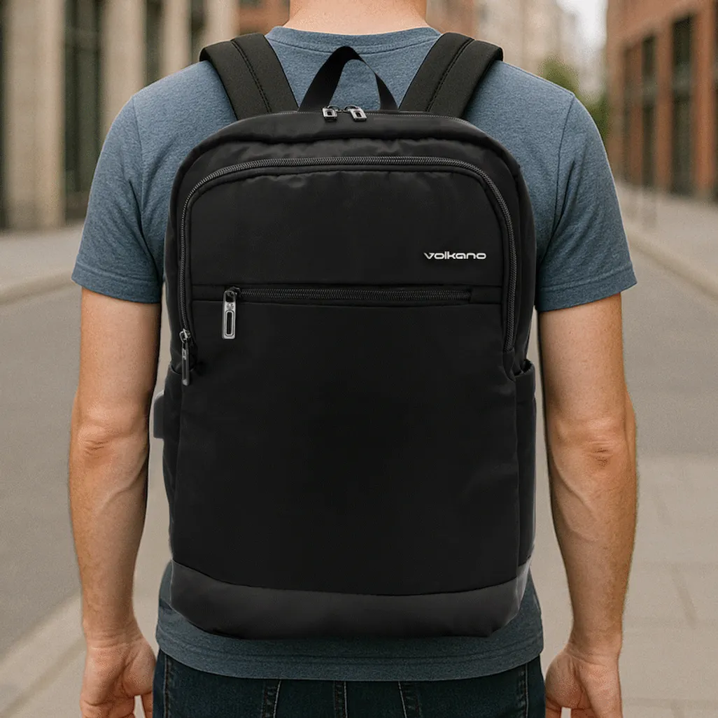 Volkano Roma 15.6 inch Smart Laptop Backpack-Black - Image 4