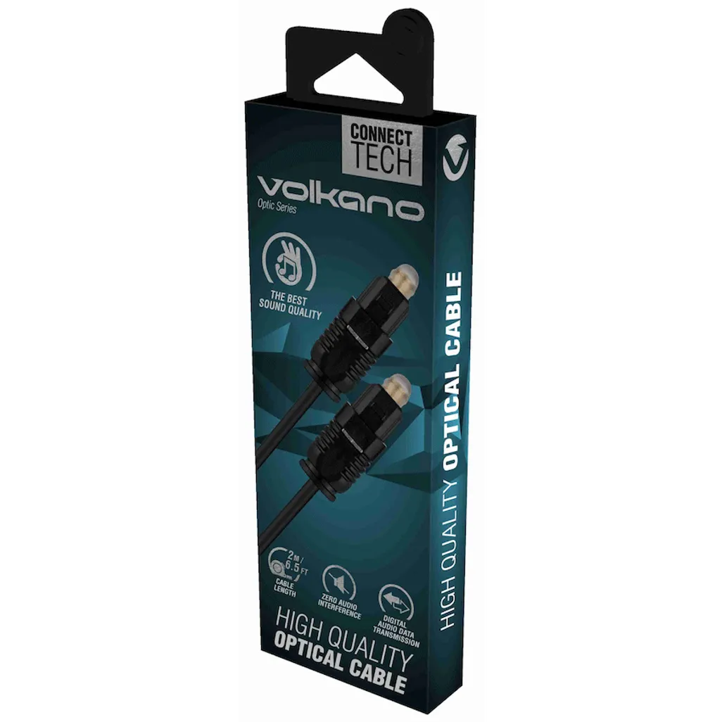 Volkano Optic Series 2m Optical Cable-Black - Image 2