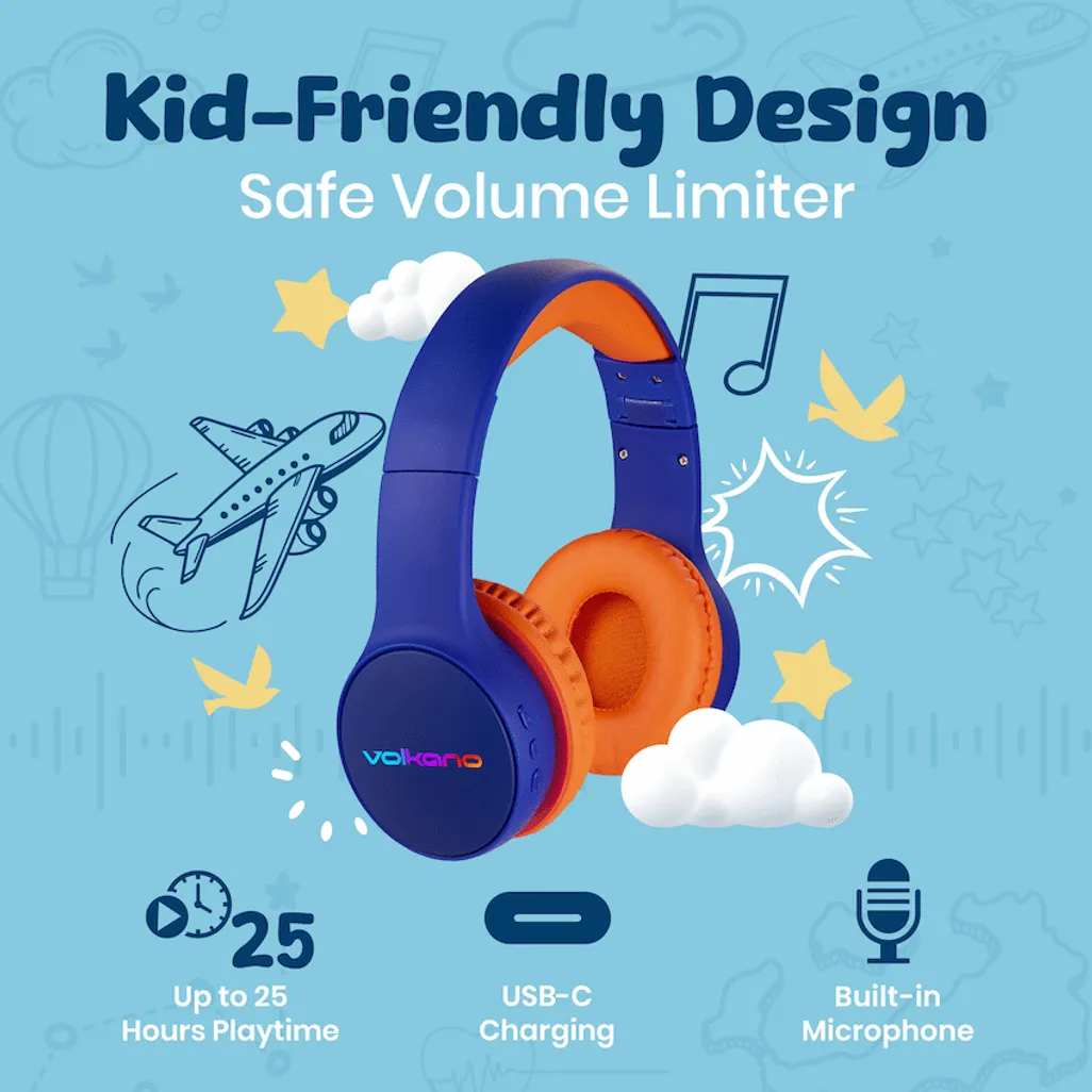 Volkano Atlas Bluetooth Padded Headphones with dB Switch Function - Image 3