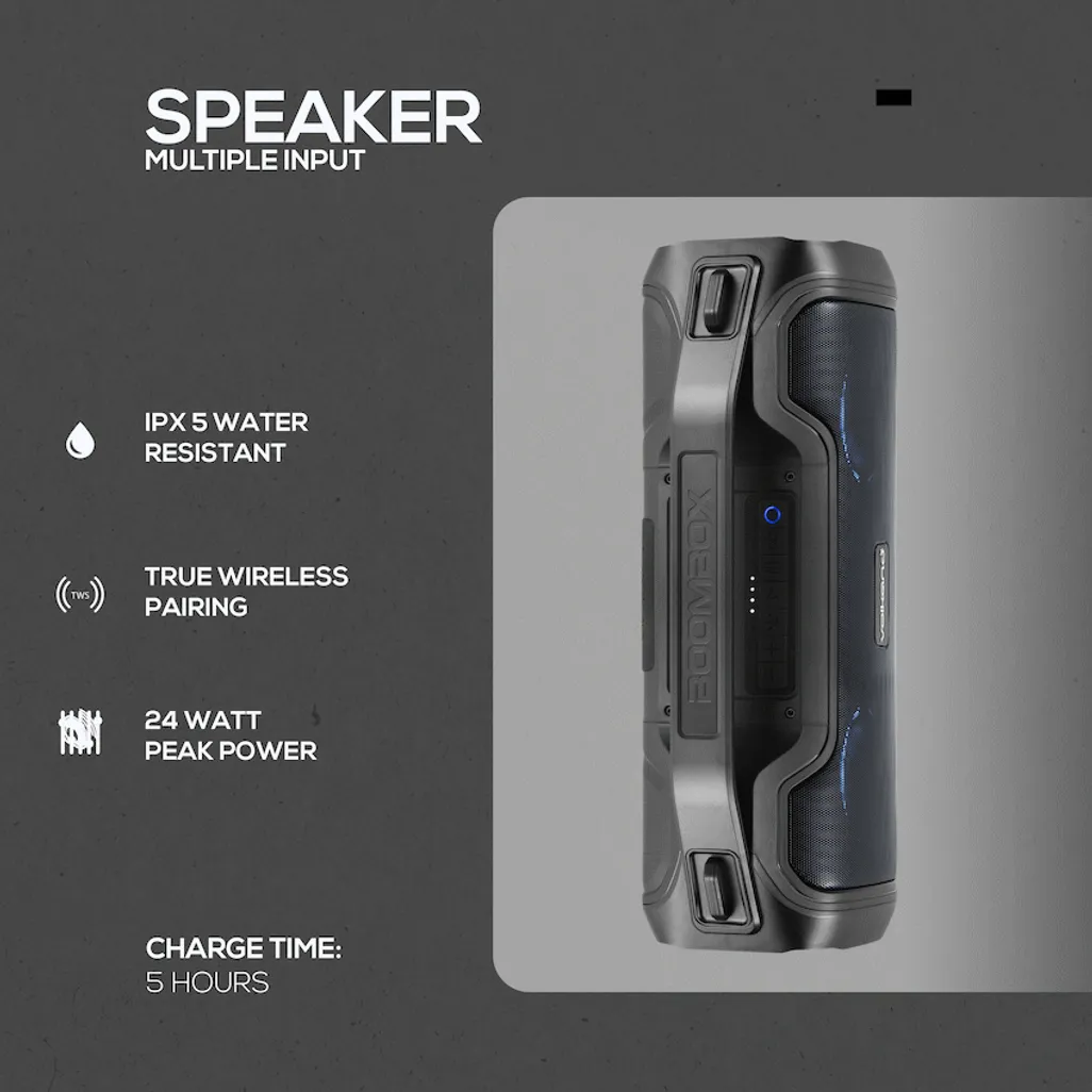 VolkanoX Adder Series Bluetooth Speaker-Black - Image 3