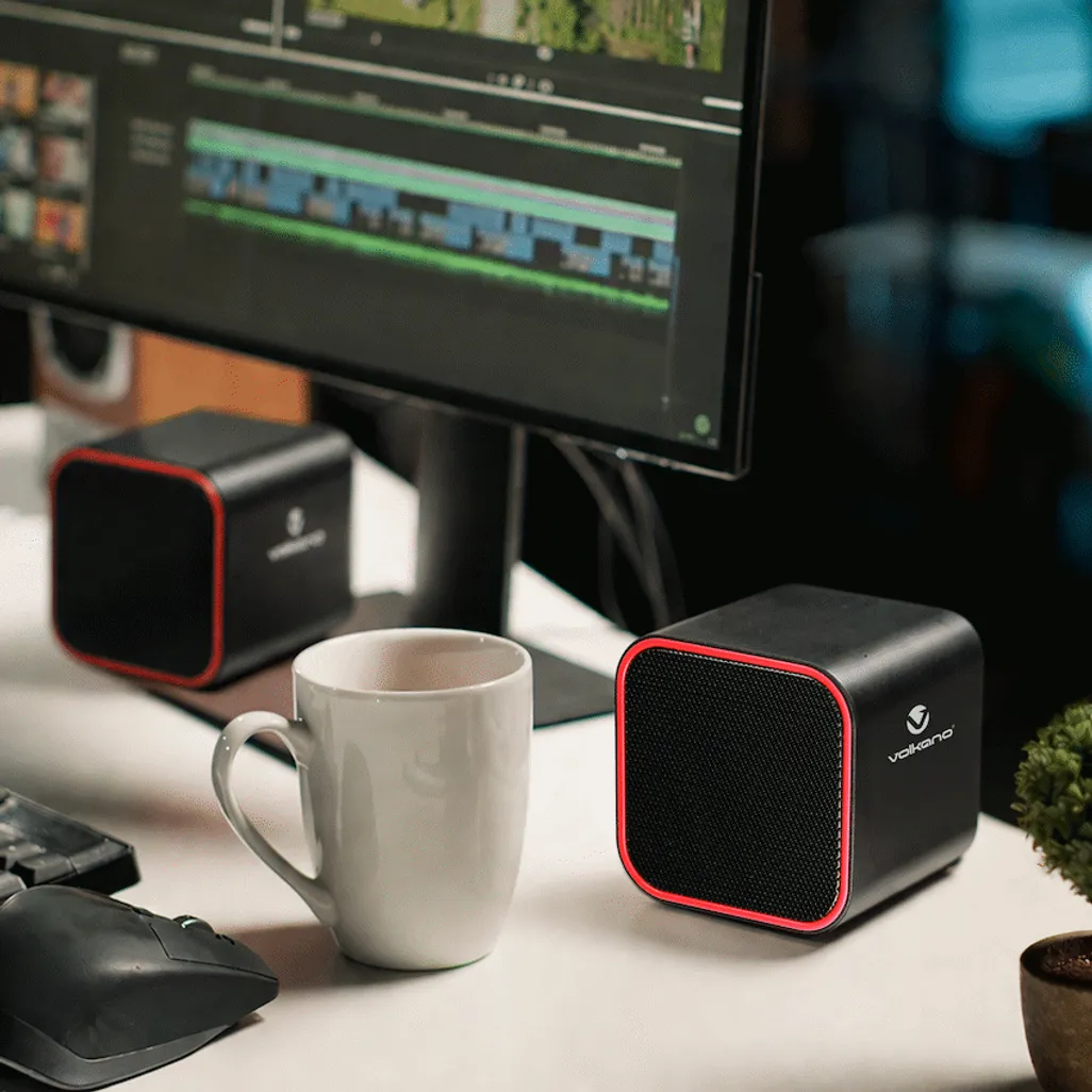Volkano Diamond Series USB Speaker-Red - Image 3