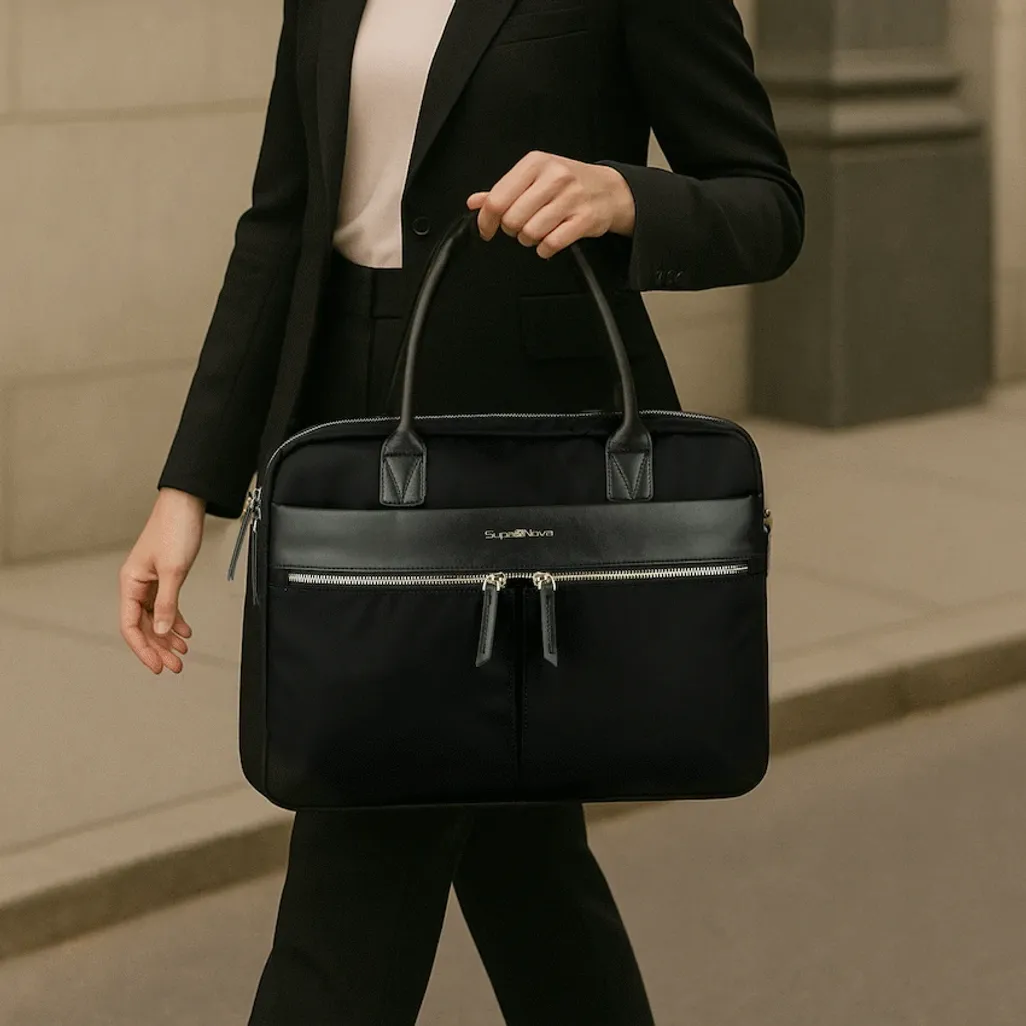 SupaNova Sienna 14.1' Ladies Laptop Bag-Black - Image 5