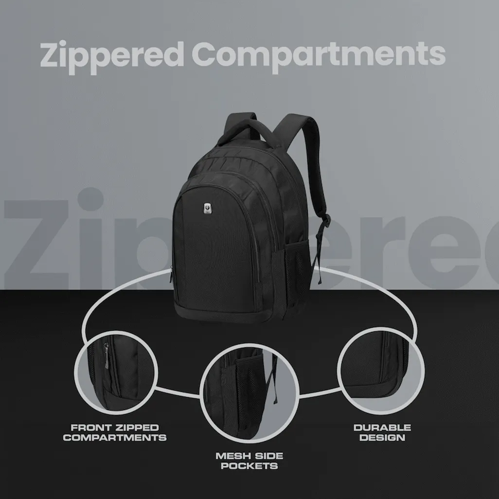 Volkano Stealth 15.6 inch Laptop Backpack-Black - Image 4