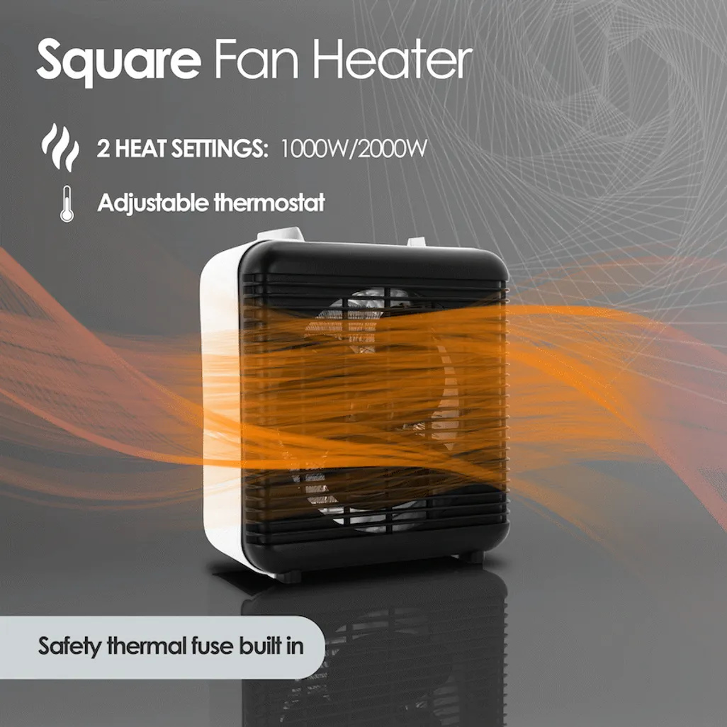 Elektra Square Fan Heater - Image 3